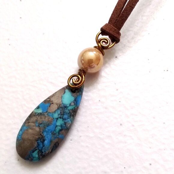 Southwestern Country Girl Boho ~ Pendant & Faux Suede ~ Desert-Inspired Colors - Picture 3 of 6